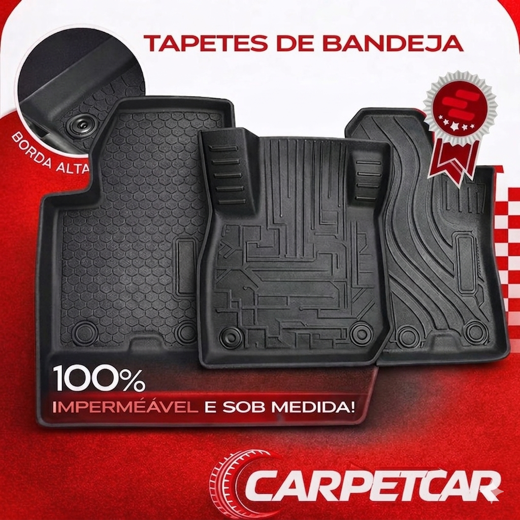 Tapete automotivo premium aplicado no carro